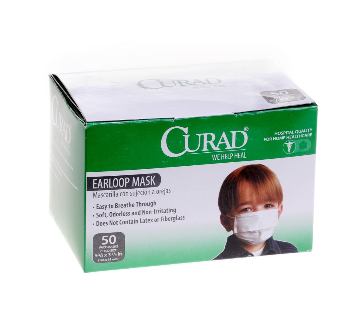 Download Curad Child Size Face Mask With Earloops White Medical Mart Yellowimages Mockups