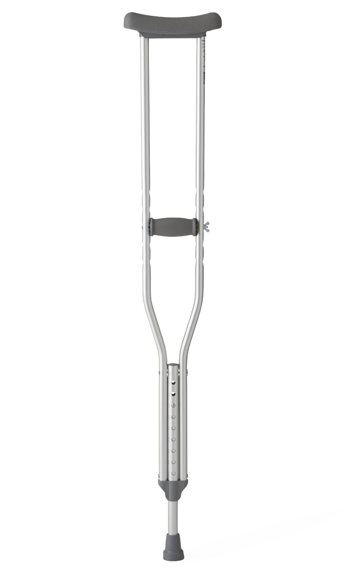 Crutch Aluminium Adjustable Height Adult Tall Fit 5’10”-6’6″ « Medical Mart