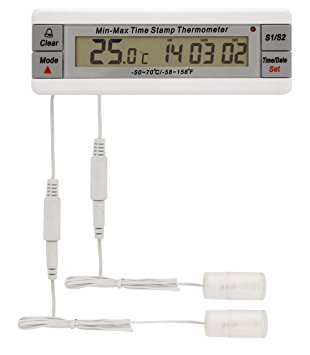 Digital Fridge/Freezer Thermometer with Min/Max and Alarm - Solmedia